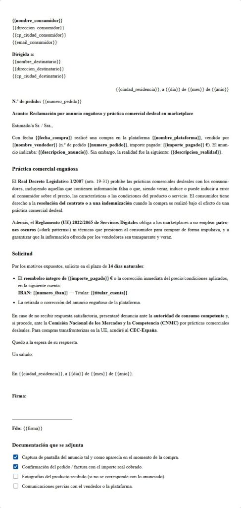 Anuncio engañoso
