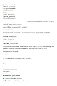 Cancelación de suscripción