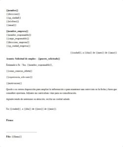 Carta de presentación