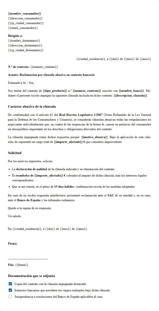 Cláusula abusiva bancaria