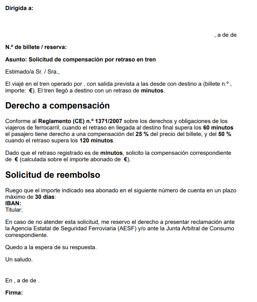 Retraso de tren