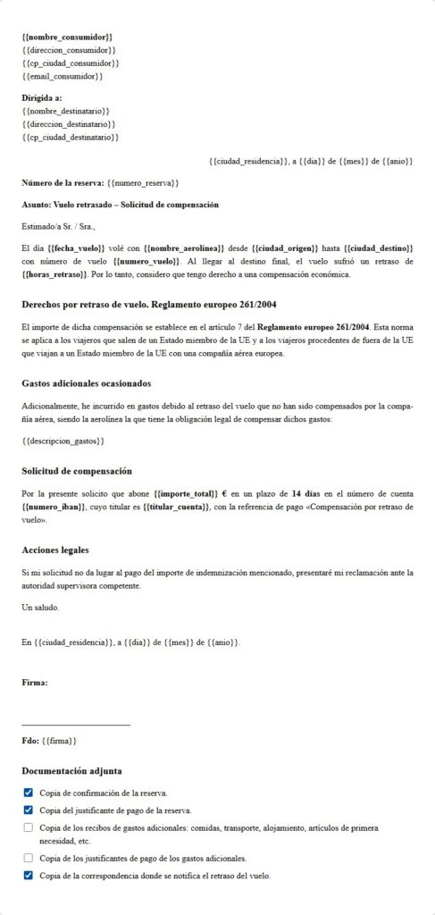 Vuelo retrasado (EU261)